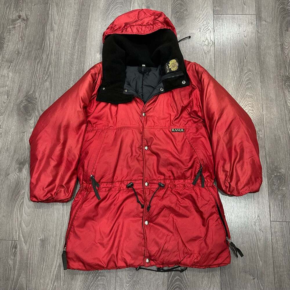 Vintage Kanuk Heritage Otarie Metallic Red Fleece-Lined Winter Parka Size 3